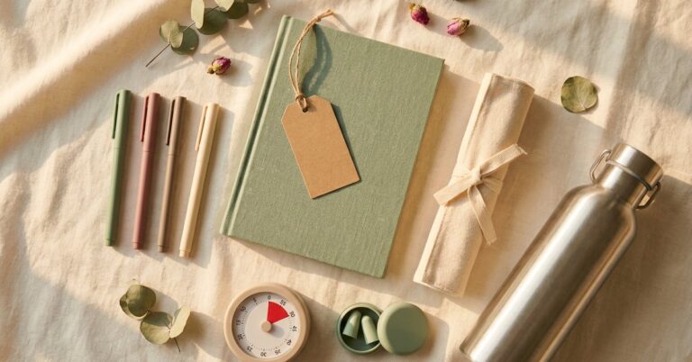 ADHD back to school supplies — gentle illustration for late-diagnosed ADHD women, lacedopamine.com