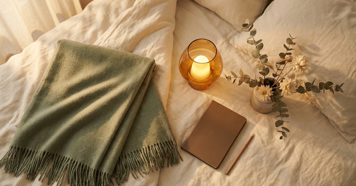 ADHD bedroom ideas — gentle illustration for late diagnosed ADHD women, lacedopamine.com
