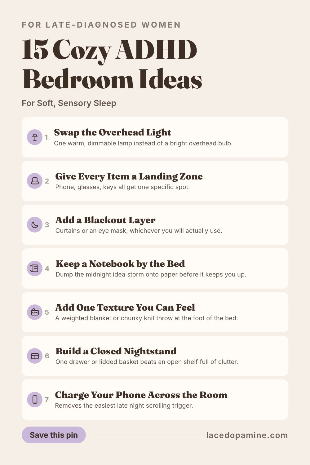 Can't switch your brain off at bedtime — save this pin for later