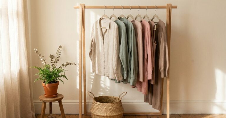adhd capsule wardrobe — gentle illustration for late diagnosed ADHD women, lacedopamine.com