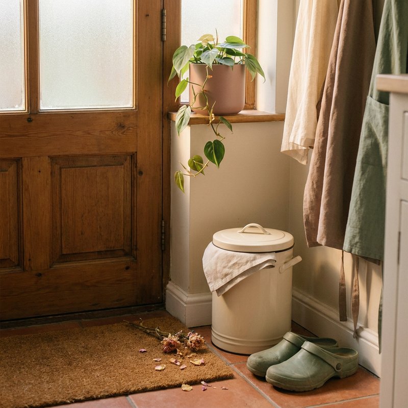 adhd diagnosis at 30 — a kitchen bin with a fresh liner by a back door, lacedopamine.com
