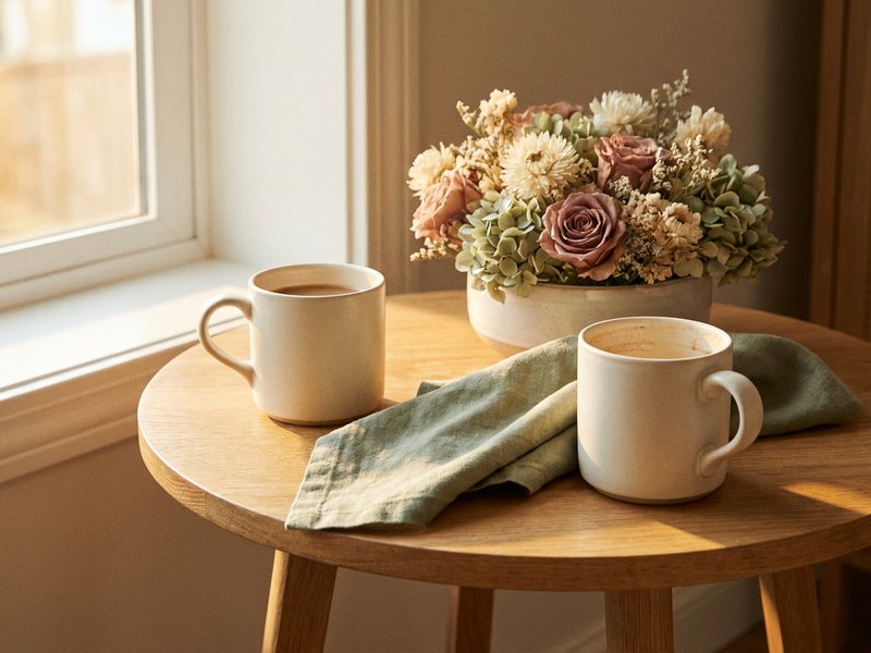 adhd friendship struggles — two mugs on a small table by a window in soft afternoon light, lacedopamine.com