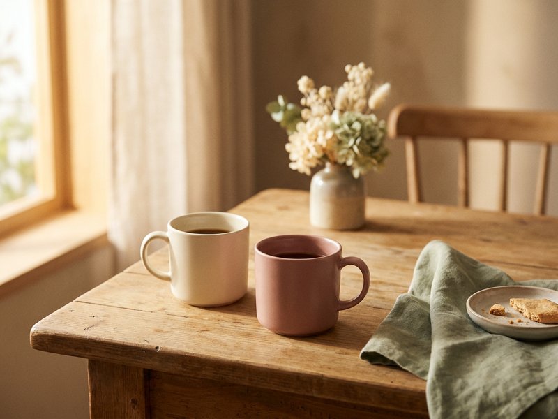 adhd in relationships — two mugs left on a kitchen table after a long conversation, lacedopamine.com