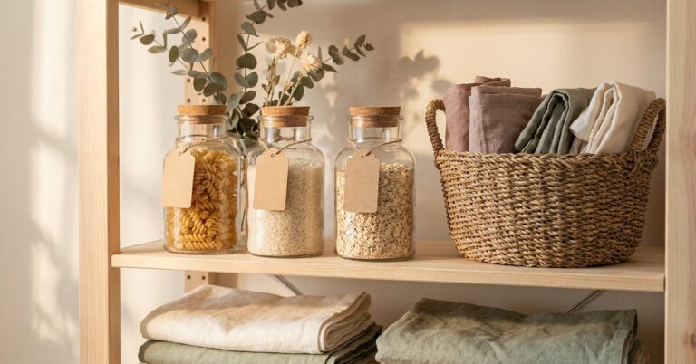 ADHD pantry organization — gentle illustration for late diagnosed ADHD women, lacedopamine.com
