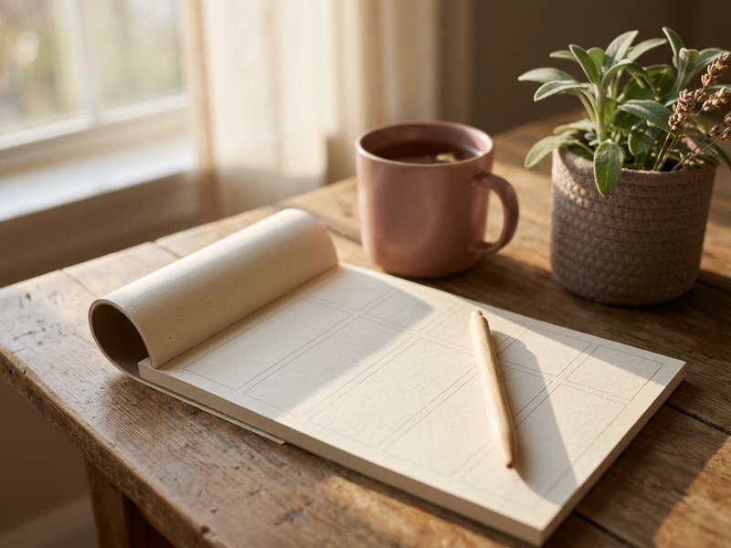 adhd time management for moms — an open weekly pad and pen on a table, lacedopamine.com