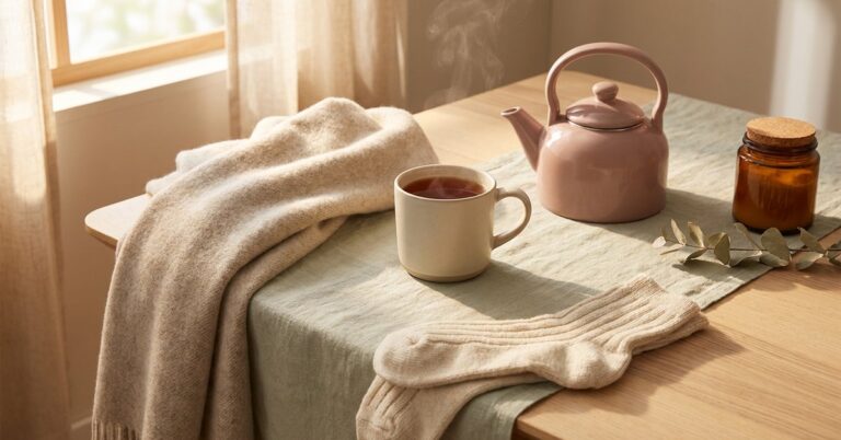 fall routine ideas ADHD — gentle illustration for late-diagnosed ADHD women, lacedopamine.com