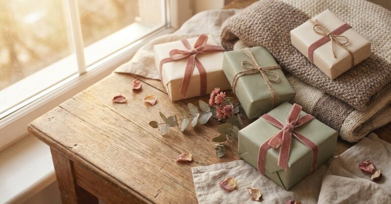 gifts for ADHD women — gentle illustration for holiday gift ideas for late-diagnosed ADHD women, lacedopamine.com