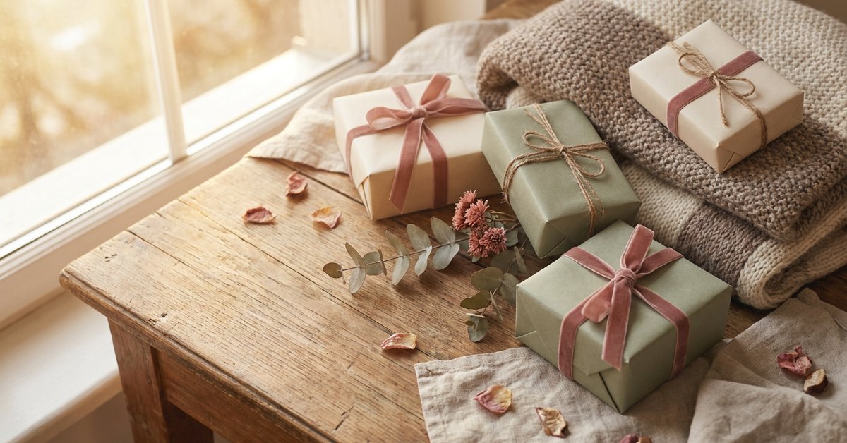 gifts for ADHD women — gentle illustration for holiday gift ideas for late-diagnosed ADHD women, lacedopamine.com