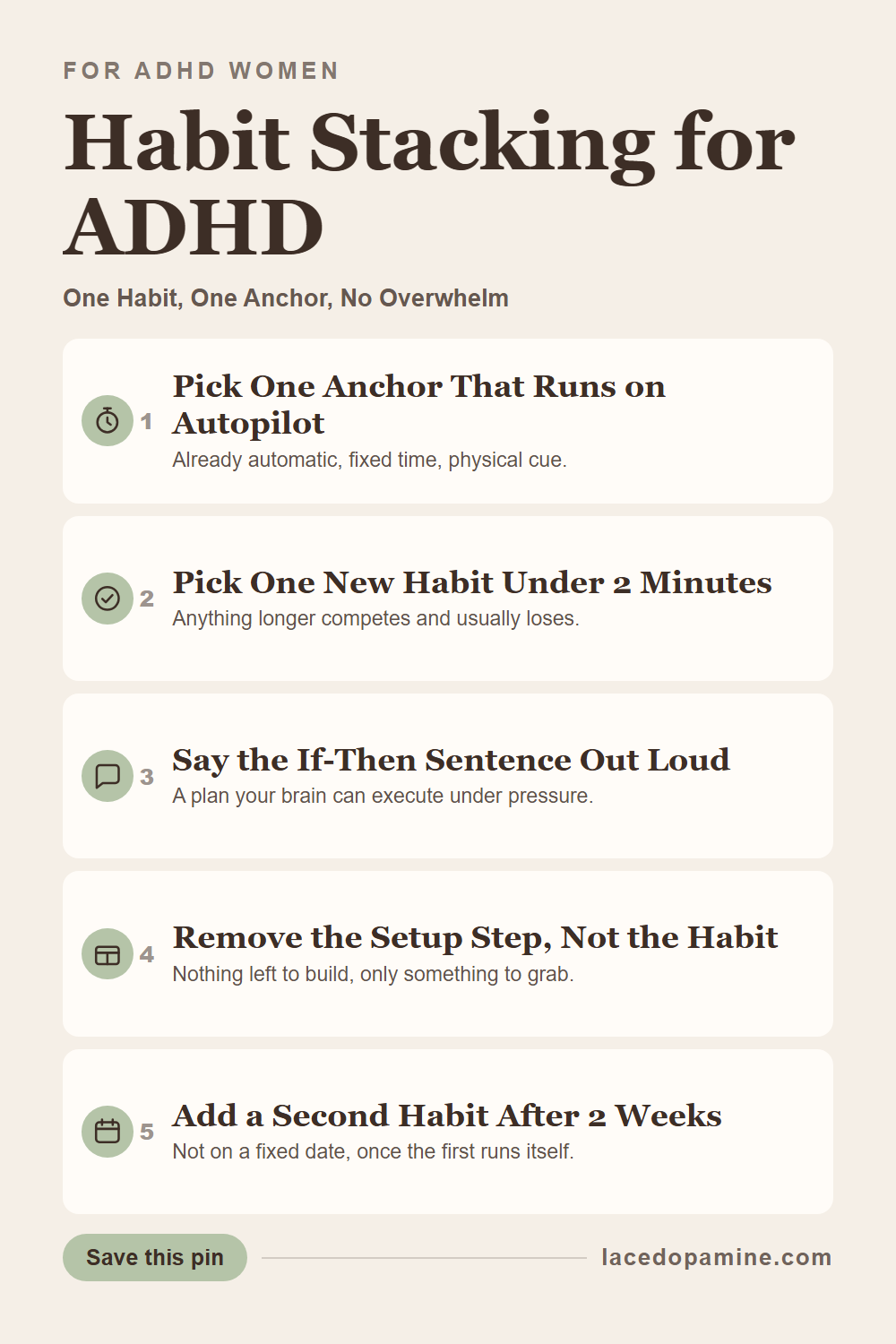 Ever try to stack five new morning habits and lose all of them within a week — save this pin for later