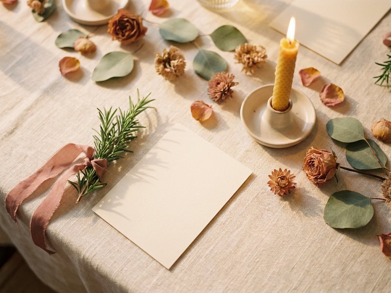 holiday family boundaries ADHD — place cards and candles on a set holiday table, lacedopamine.com