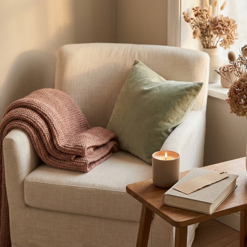hygge ADHD soft living — soft cozy corner for ADHD nervous system, lacedopamine.com
