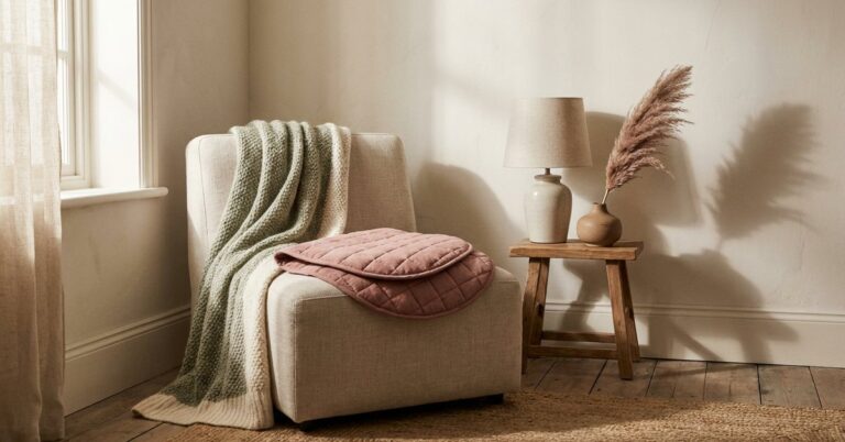 sensory corner ideas — cozy calming nook for an ADHD home, lacedopamine.com