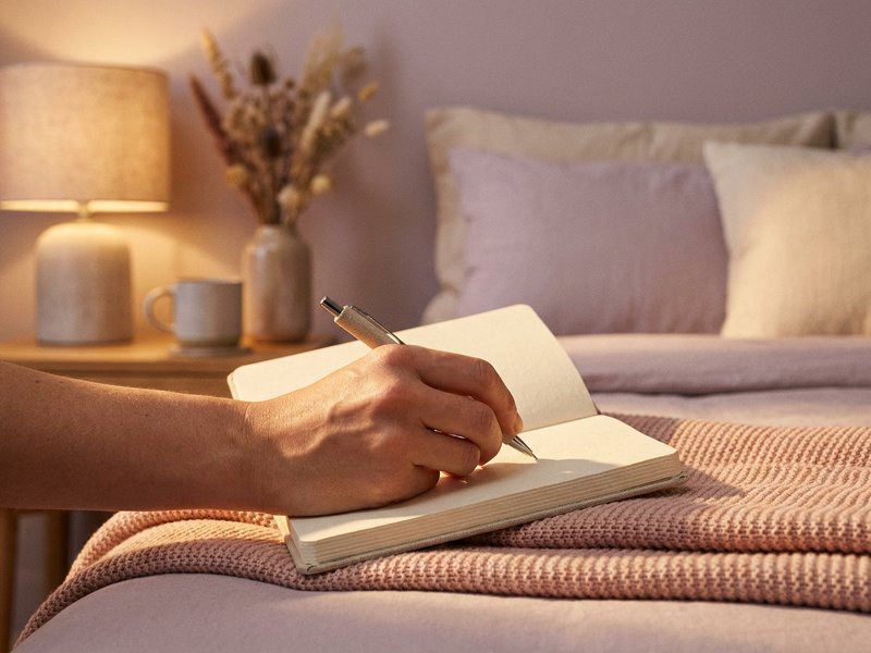 sleepy girl tricks ADHD — a small notebook for a quick brain dump before bed, lacedopamine.com