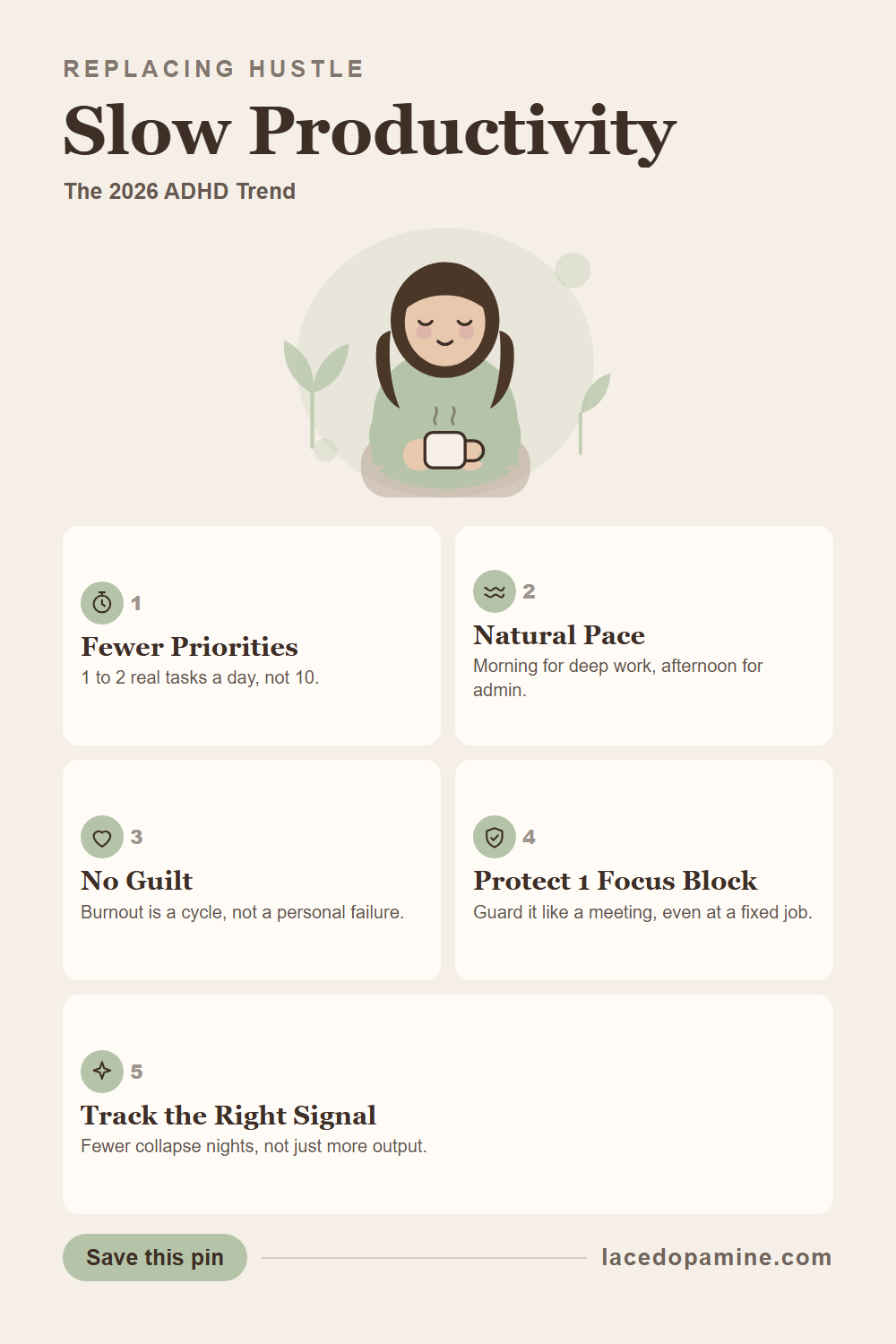 Feeling burnt out at just 25 hours a week and wondering how anyone does 40 — save this pin for later
