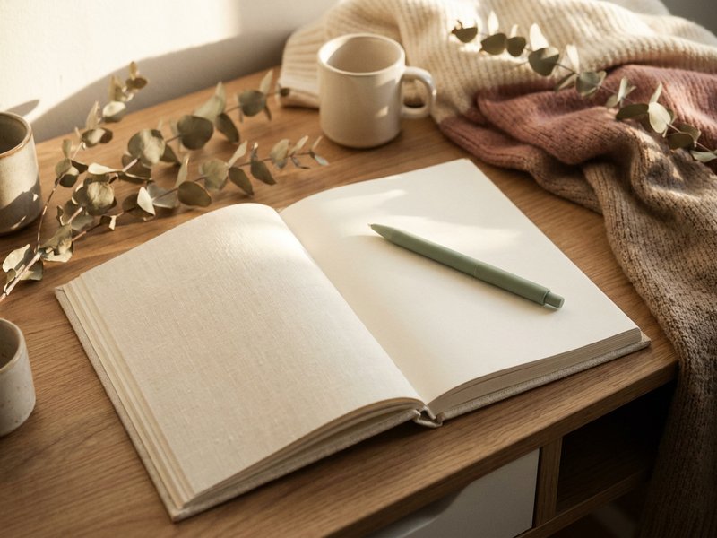 slow productivity 2026 — a single open notebook with one task written down, lacedopamine.com