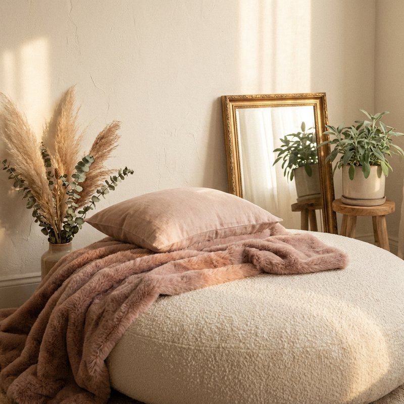 soft girl ADHD room — finished cozy corner for ADHD nervous system, lacedopamine.com