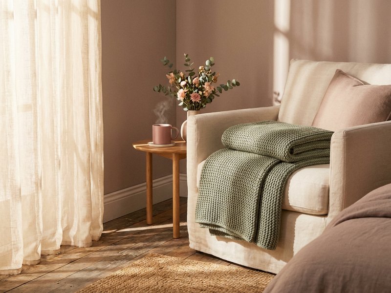 soft girl self care ADHD — a soft morning routine with tea and a weighted blanket, lacedopamine.com