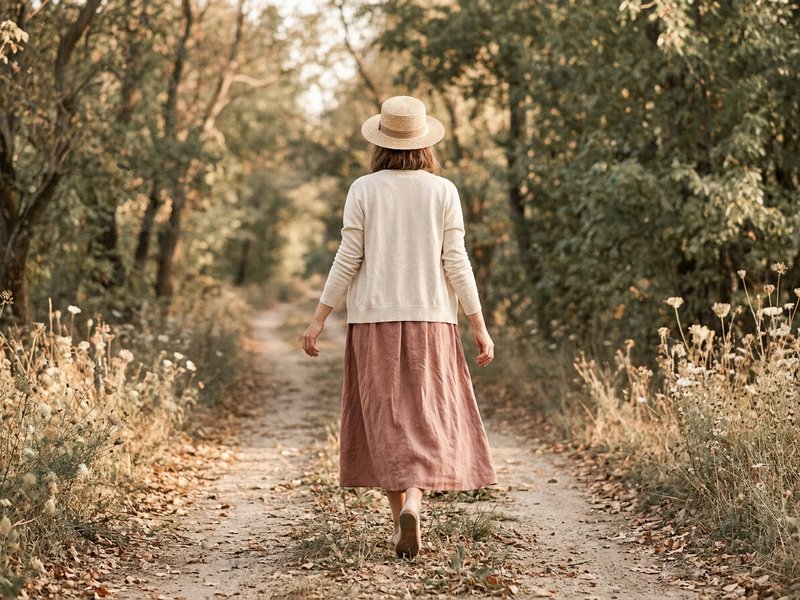 an ADHD woman doing a rhythmic walk for daily nervous system regulation, lacedopamine.com