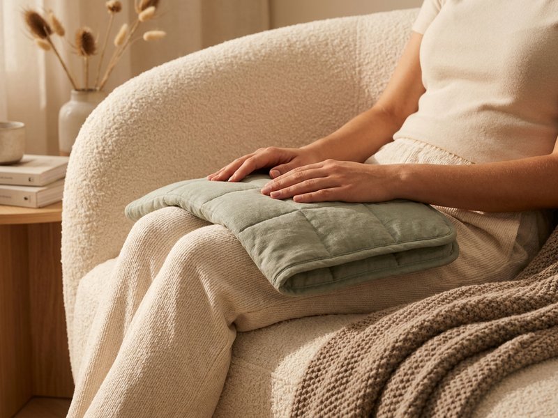 a weighted lap pad used for ADHD nervous system regulation, lacedopamine.com