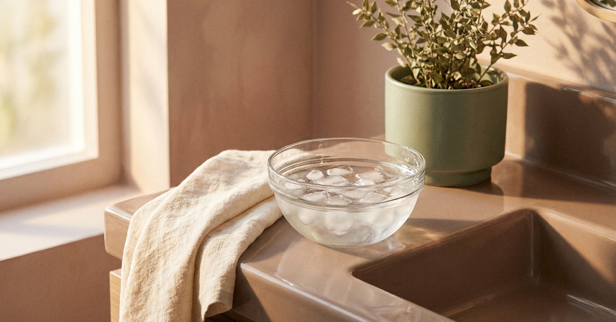 vagus nerve cold water — gentle illustration for late-diagnosed ADHD women, lacedopamine.com