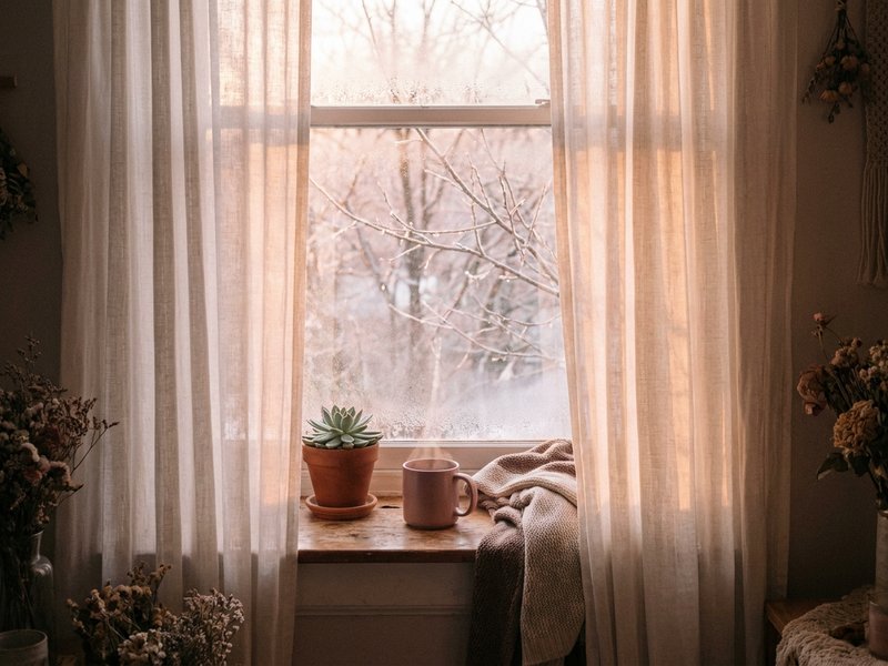winter burnout ADHD — morning light through a window during a slow start to the day, lacedopamine.com