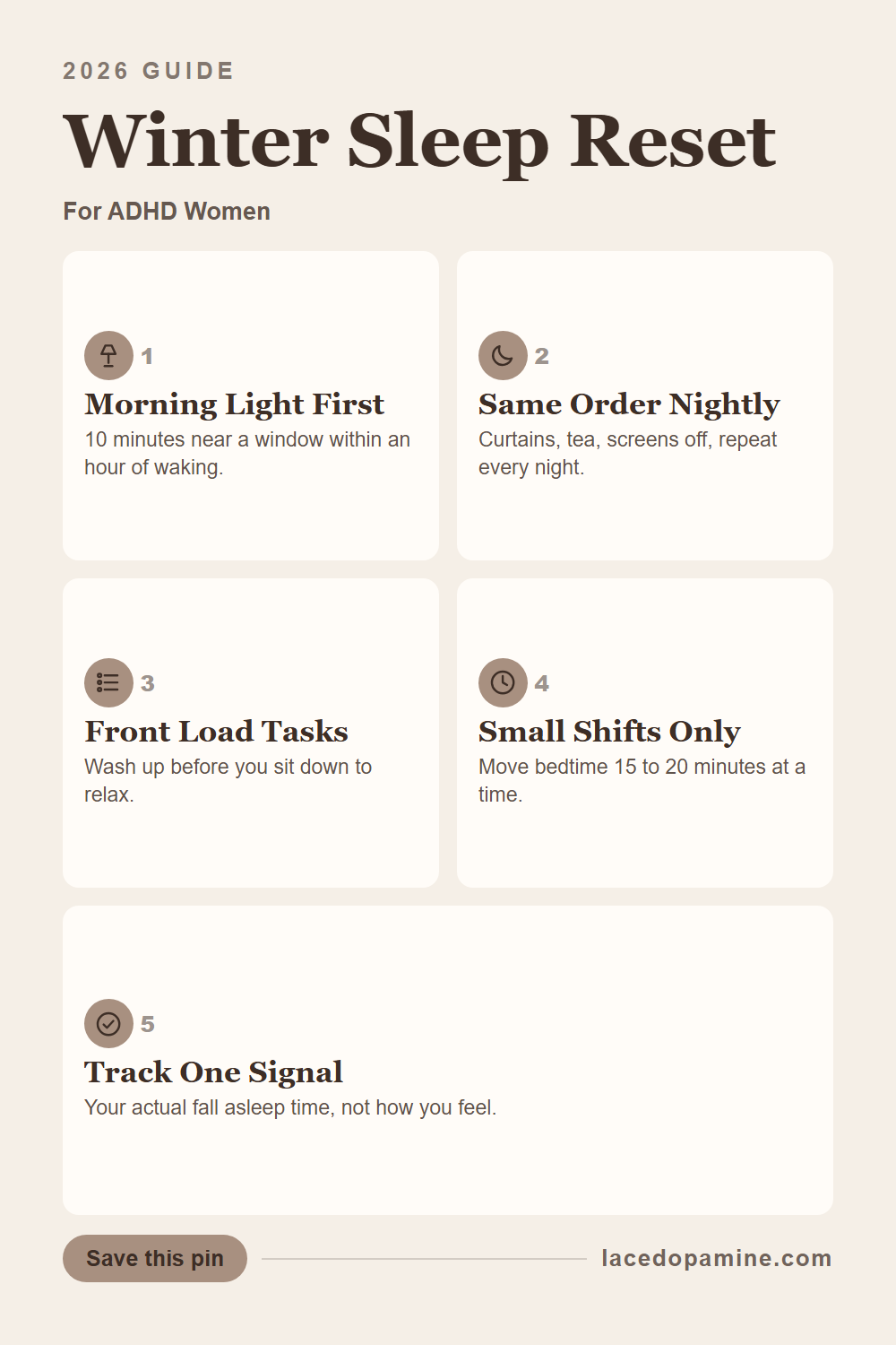 Does your ADHD sleep schedule always slide later once the days get shorter — save this pin for later