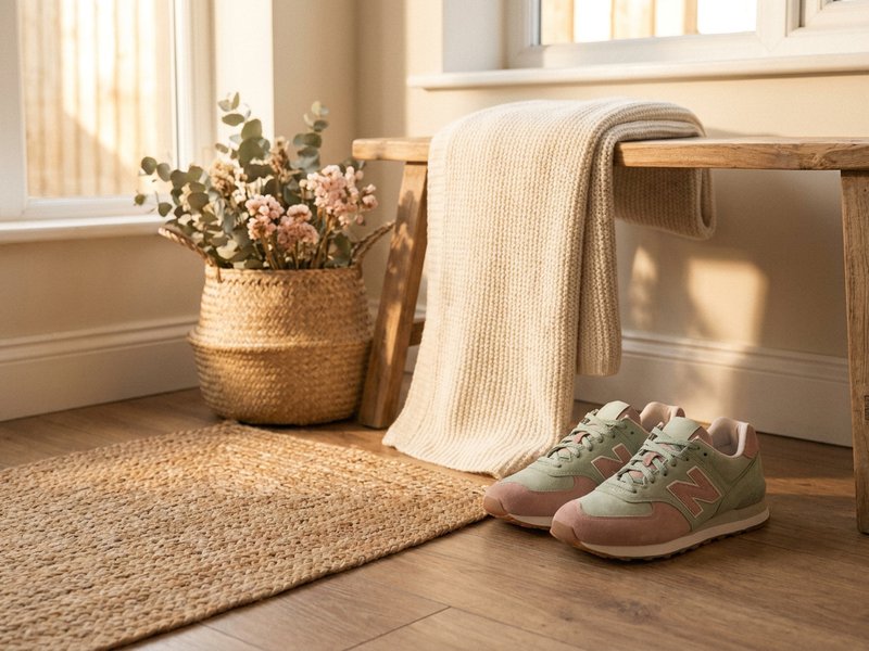 ADHD movement routine — a pair of sneakers by a front door ready for a walk, lacedopamine.com