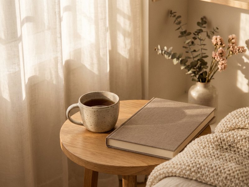 myths about ADHD in women — a cup of tea and an open book on a side table, lacedopamine.com