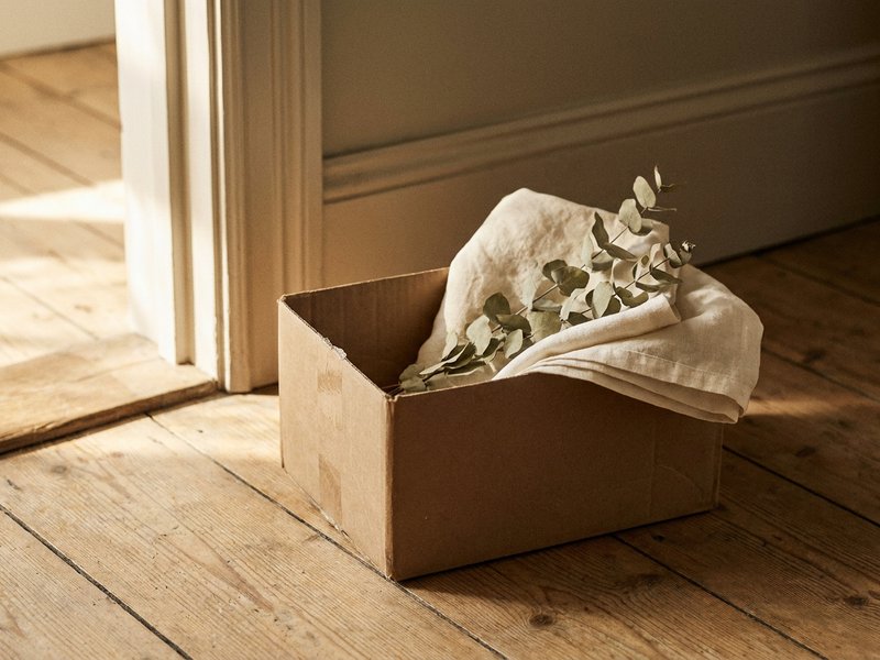 ADHD organization for beginners — a small donation box near a doorway, lacedopamine.com