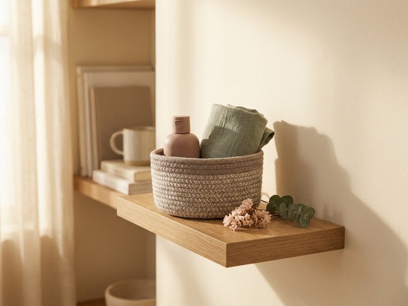 ADHD self care beginner — a small basket of everyday items on a shelf, lacedopamine.com