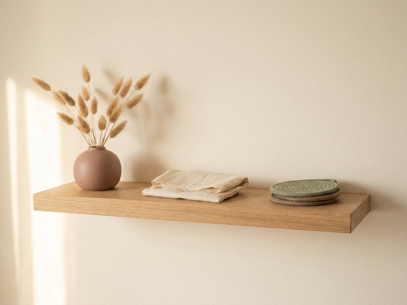 decor mistakes that overstimulate ADHD brains — a simple open shelf with a few curated items, lacedopamine.com