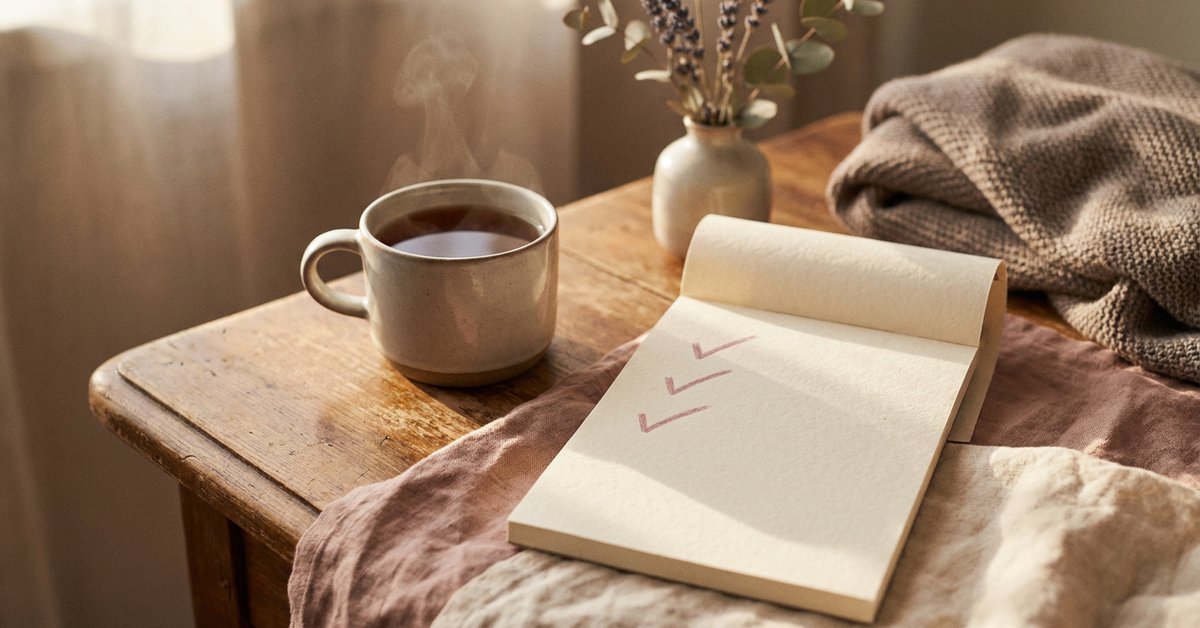 done list for ADHD — gentle illustration for late diagnosed ADHD women, lacedopamine.com
