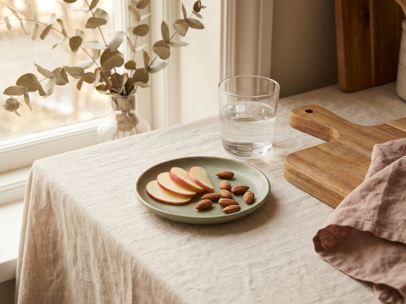 interstitial journaling adhd — a snack plate left on a quiet kitchen counter, lacedopamine.com