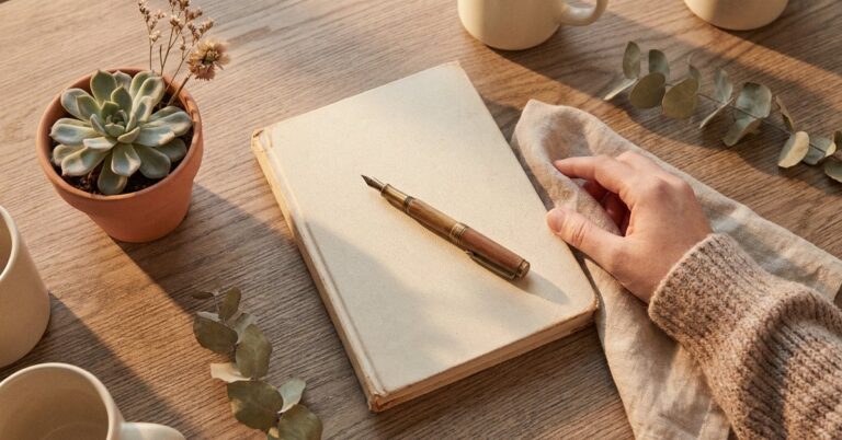 journaling for ADHD beginners — gentle illustration for late diagnosed ADHD women, lacedopamine.com