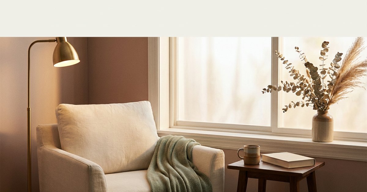 reading nook ADHD — gentle illustration for late diagnosed ADHD women, lacedopamine.com