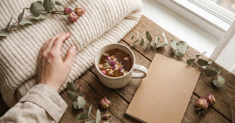 soft self care routine ADHD — gentle illustration for late diagnosed ADHD women, lacedopamine.com